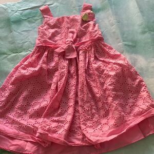 Sweet Heart Rose adorable pink party dress with flower.